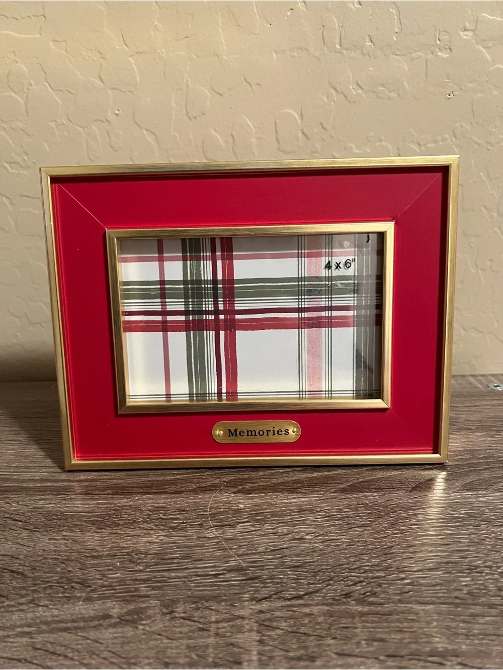 Target Threshold Christmas Picture Frame 4x6 Memories Red Gold NWT